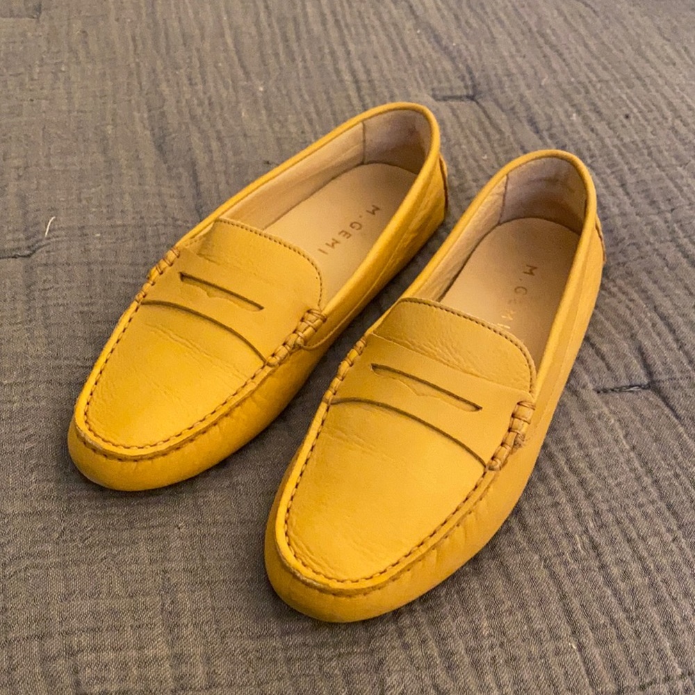 M. Gemi Pastoso Leather Loafer in Mustard